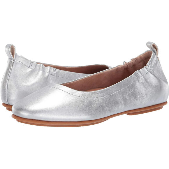 FitFlop Women's Allegro Ballerinas Ballet Flats, Silver Size 8.5M - Picture 7 of 8